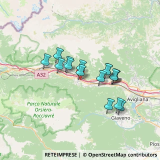 Mappa Via Nazionale del Moncenisio, 10050 Villar Focchiardo TO, Italia (5.92813)