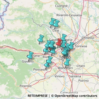 Mappa Via Levante, 10044 Pianezza TO, Italia (9.705)