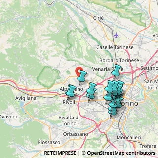 Mappa Via Levante, 10044 Pianezza TO, Italia (8.0045)