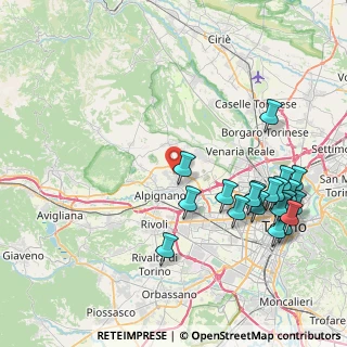 Mappa Via Ponente, 10044 Pianezza TO, Italia (9.7045)