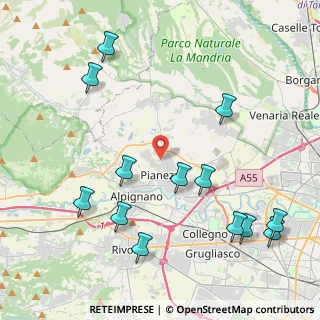 Mappa Via San Gabriele, 10044 Pianezza TO, Italia (5.04538)