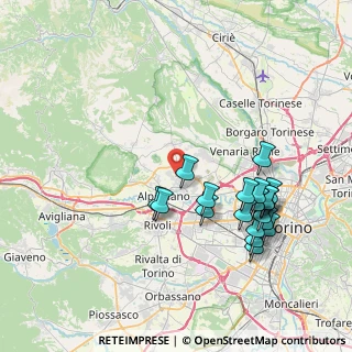 Mappa Via San Gabriele, 10044 Pianezza TO, Italia (8.108)