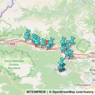 Mappa Torino - Bardonecchia, 10050 Vaie TO, Italia (6.36684)