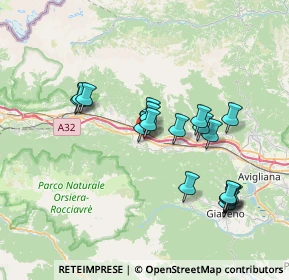 Mappa 10050 Villar Focchiardo TO, Italia (6.81889)