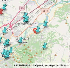 Mappa Via Quintino Sella, 10090 Castiglione Torinese TO, Italia (6.2875)