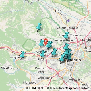 Mappa Via Praglia, 10044 Pianezza TO, Italia (7.3635)