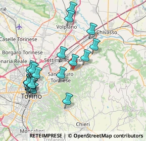 Mappa SP della Val Cerrina, 10090 San Mauro torinese TO, Italia (8.255)