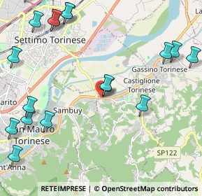 Mappa SP della Val Cerrina, 10090 San Mauro torinese TO, Italia (2.93778)