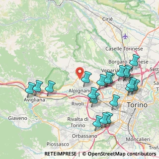 Mappa Strada Antica Alpignano a Valdellatorre, 10091 Alpignano TO, Italia (8.9755)