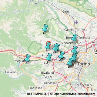 Mappa Strada Antica Alpignano a Valdellatorre, 10091 Alpignano TO, Italia (7.46353)