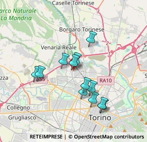 Mappa Via Torino Druento, 10151 Torino TO, Italia (3.09583)