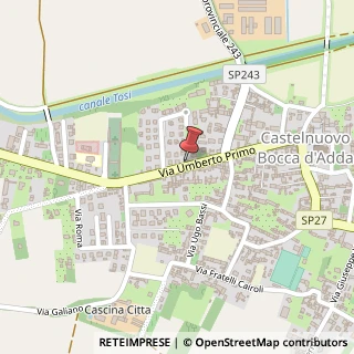 Mappa Via Umberto I, 30, 26843 Castelnuovo Bocca d'Adda, Lodi (Lombardia)