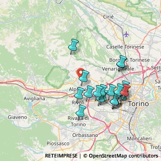 Mappa Via Fornace, 10091 Alpignano TO, Italia (7.5005)