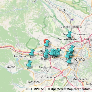 Mappa Via Fornace, 10091 Alpignano TO, Italia (7.28133)