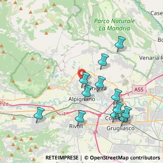 Mappa Via Fornace, 10091 Alpignano TO, Italia (4.25333)