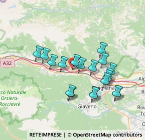 Mappa Via Giacomo Leopardi, 10055 Condove TO, Italia (6.52474)