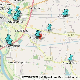 Mappa Via M. Bravi, 26040 Bonemerse CR, Italia (2.8285)