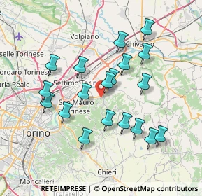 Mappa 10090 Castiglione torinese TO, Italia (6.98158)