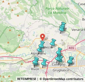 Mappa Via Almese, 10044 Pianezza TO, Italia (4.29571)