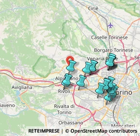 Mappa Via Almese, 10044 Pianezza TO, Italia (7.816)