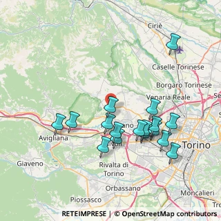 Mappa Via Tetti Gai, 10091 Alpignano TO, Italia (7.55882)