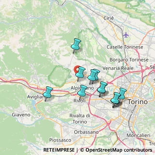 Mappa Via Tetti Gai, 10091 Alpignano TO, Italia (6.88833)