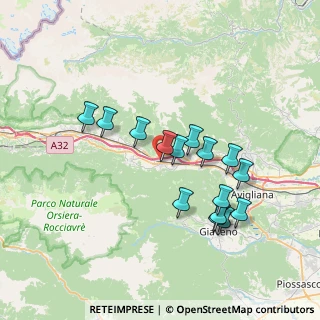Mappa Via Augusto Abegg, 10050 Borgone Susa TO, Italia (6.71467)