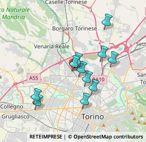 Mappa Via Andrea Sansovino, 10148 Torino TO, Italia (3.15727)