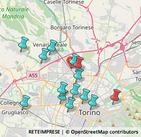 Mappa Via A. Badini Confalonieri, 10148 Torino TO, Italia (3.76286)