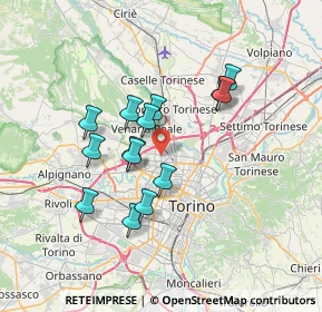 Mappa Strada Com. Altessano Centro commerciale Area 12 a, 10151 Torino TO, Italia (5.95857)