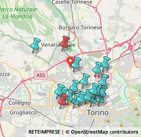Mappa Strada Com. Altessano Centro commerciale Area 12 a, 10151 Torino TO, Italia (3.8045)