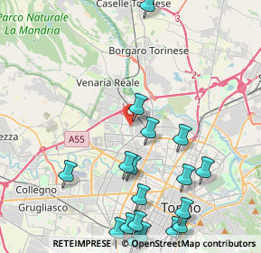 Mappa Strada Com. Altessano Centro commerciale Area 12 a, 10151 Torino TO, Italia (5.7665)