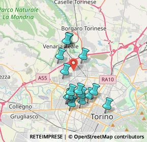 Mappa Strada Com. Altessano Centro commerciale Area 12 a, 10151 Torino TO, Italia (3.17267)
