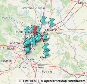 Mappa Via Ettore Fico, 10090 Castiglione Torinese TO, Italia (9.859)