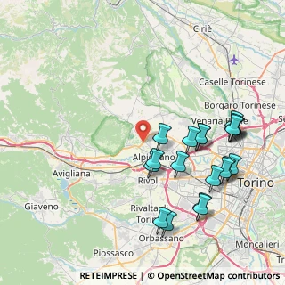 Mappa Via Grange Palmero, 10091 Alpignano TO, Italia (8.8935)
