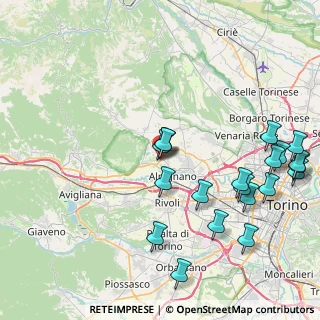 Mappa Via Grange Palmero, 10091 Alpignano TO, Italia (9.7575)