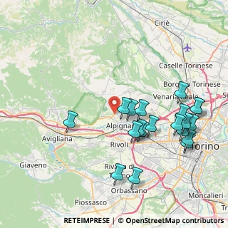 Mappa Via Grange Palmero, 10091 Alpignano TO, Italia (8.576)