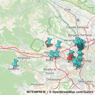 Mappa Via Grange Palmero, 10091 Alpignano TO, Italia (9.792)
