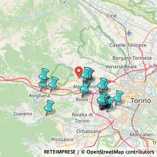 Mappa Via Grange Palmero, 10091 Alpignano TO, Italia (6.967)