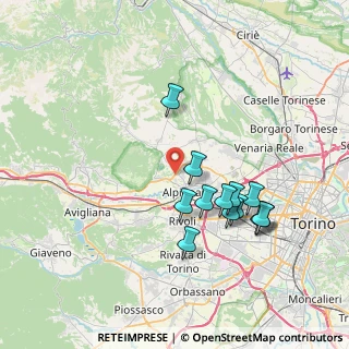 Mappa Via Grange Palmero, 10091 Alpignano TO, Italia (7.12154)