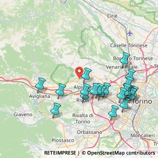 Mappa Via Grange Palmero, 10091 Alpignano TO, Italia (8.6375)