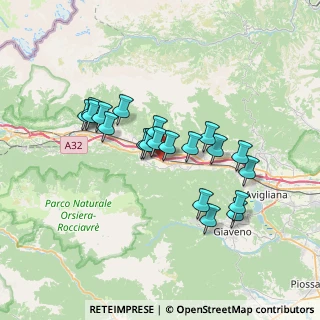 Mappa Via Nazionale del, 10050 Villar Focchiardo TO, Italia (6.0975)