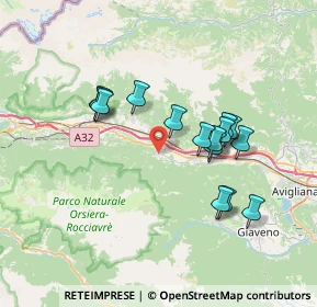 Mappa Via Fratta, 10050 Villar Focchiardo TO, Italia (6.40733)