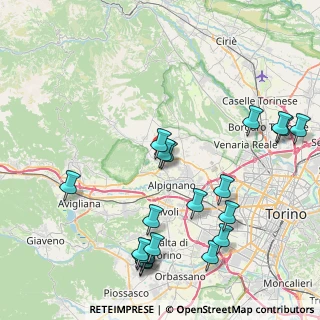 Mappa Strada Pianezza Valdellatorre, 10091 Alpignano TO, Italia (9.818)