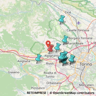 Mappa Strada Pianezza Valdellatorre, 10091 Alpignano TO, Italia (7.03733)