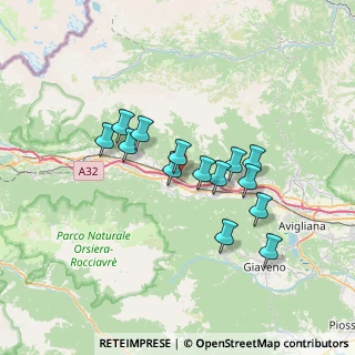 Mappa Via Moncenisio, 10050 Borgone Susa TO, Italia (5.79)