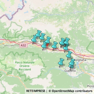Mappa Via Moncenisio, 10050 Borgone Susa TO, Italia (5.92214)