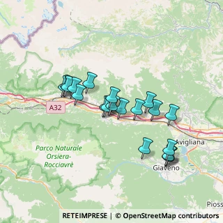 Mappa Via Moncenisio, 10050 Borgone Susa TO, Italia (6.3725)