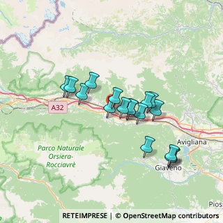 Mappa Via Ponte Dora, 10050 Borgone Susa TO, Italia (5.95294)