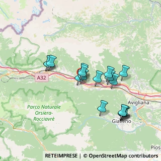 Mappa Via Ponte Dora, 10050 Borgone Susa TO, Italia (6.65471)